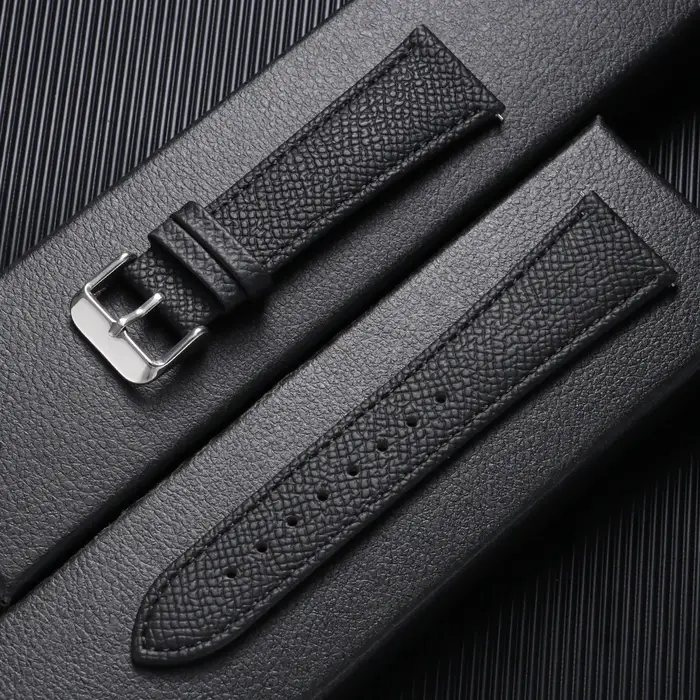 Bracelet en cuir de veau classique pour Samsung Watch4/5/6/7 et Huawei Watch GT6/5/4 avec dégagement rapide pour homme et femme occasions quotidiennes et spéciales