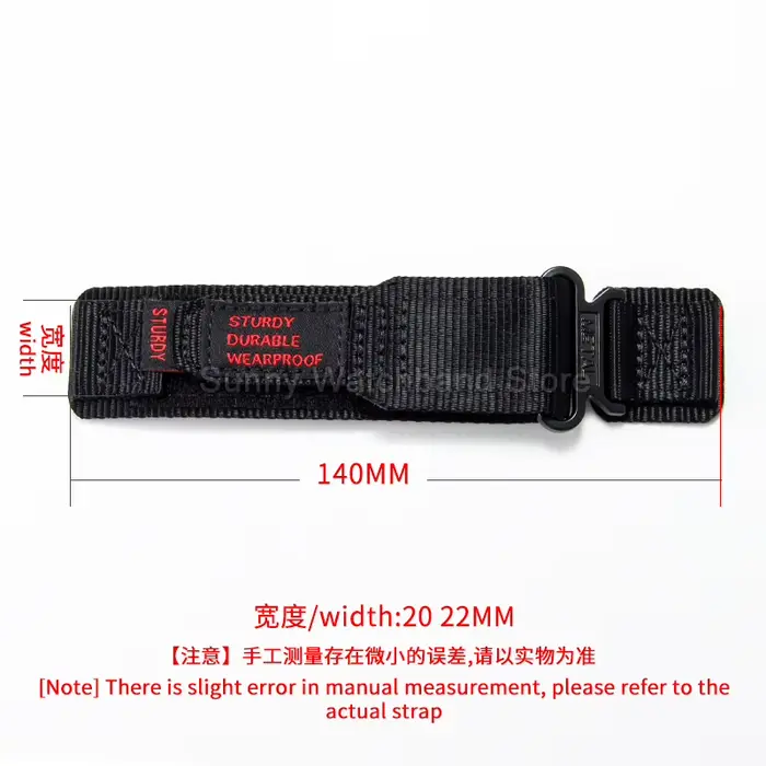 Bracelet de montre en nylon de qualité supérieure avec fermeture Velcro
