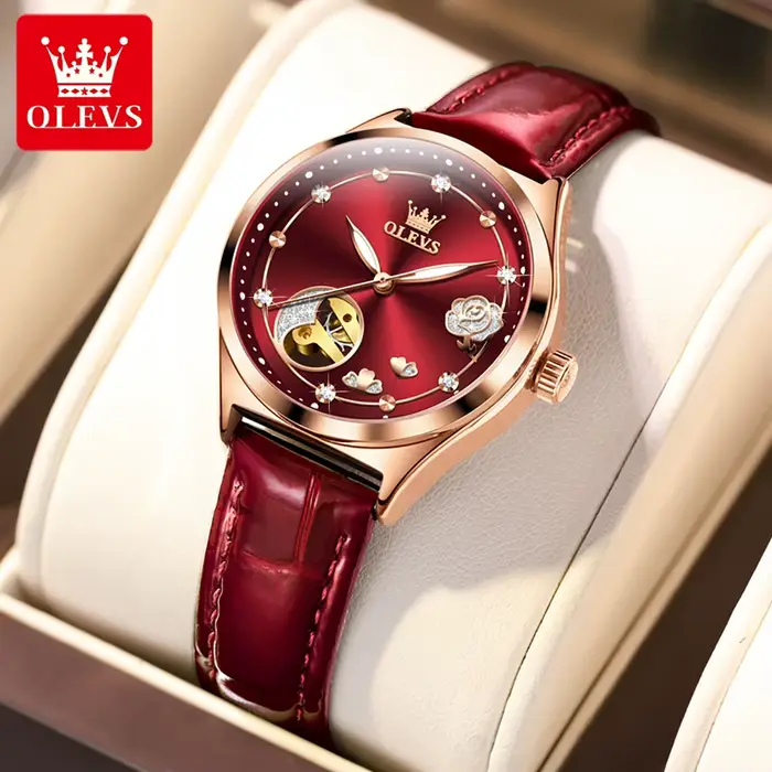 Montre-bracelet mécanique automatique OLEVS 6601 pour femmes