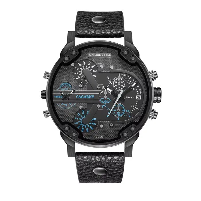 Montre classique à grand visage pour hommes