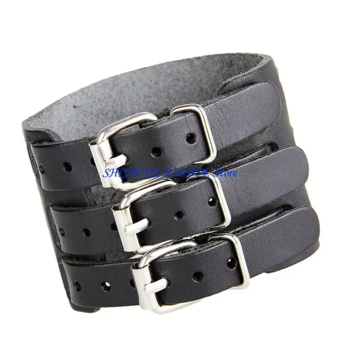 E21F – Bracelet manchette en réglable pour hommes