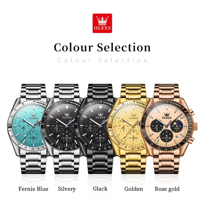 Montre à quartz OLEVS 3618 en promotion pour homme