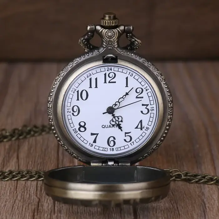 Montre de poche arbre de vie en Bronze pour hommes et femmes