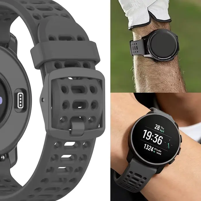 Bracelet de rechange en silicone bicolore pour Suunto Vertical 2/RACE 2 S/Run/OceanTwo-Tone et Suunto 5 9 Peak Pro - Compatible Unisexe - Durabilité et Style