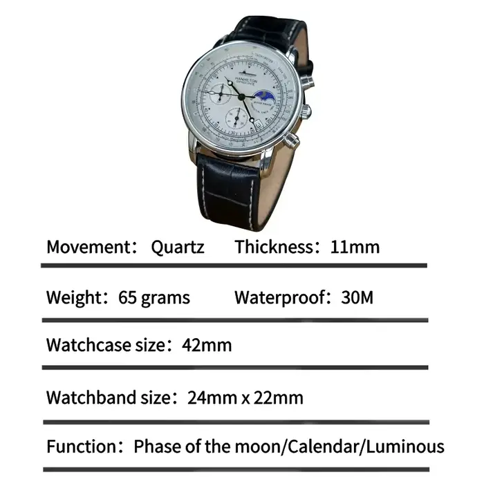 Montre à quartz étanche pour homme