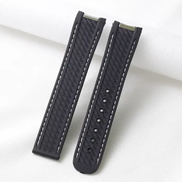 Bracelet de montre en caoutchouc pour Omega, bracelet non en silicone, adapté au Seamaster Diver 300