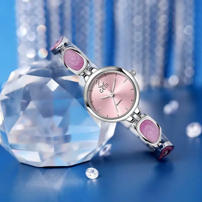 GEDI marque montre pour femme lumière luxe affaires Style chinois Bracelet alliage Bracelet étanche femmes mode montre à Quartz