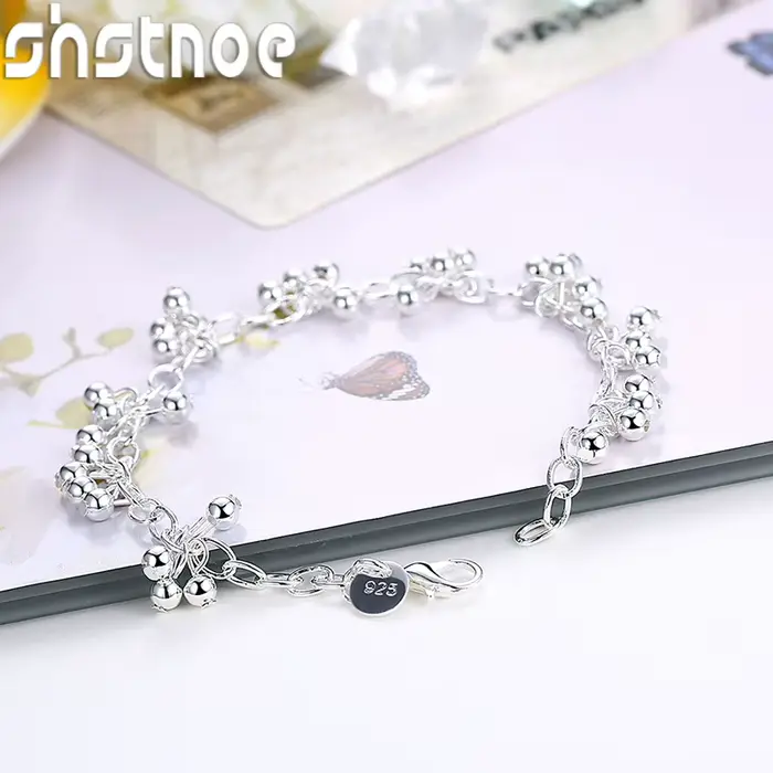 Bracelet multi-perles en argent sterling 925