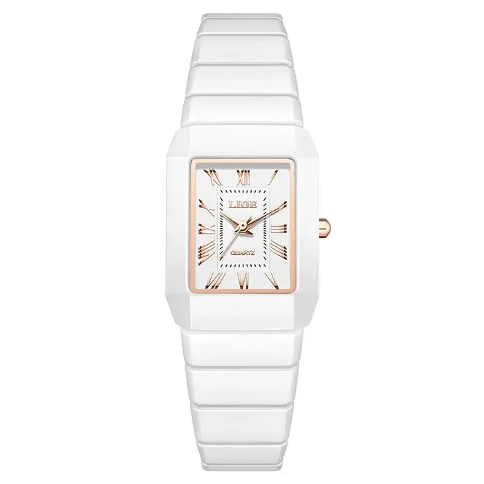 Montre rectangulaire de luxe LIGE pour femme