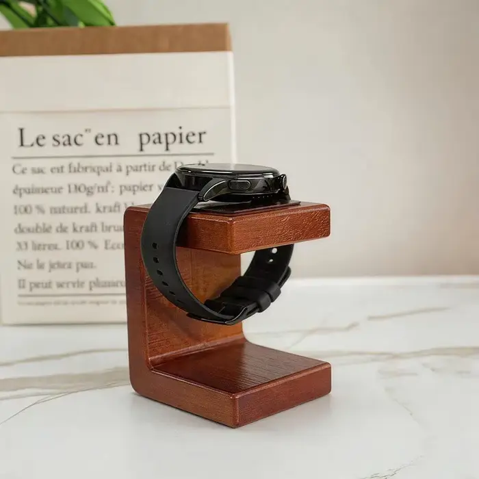 Présentoir de bijoux en bois massif pour rangement et affichage de bracelets et bagues occasions spéciales blanc brun