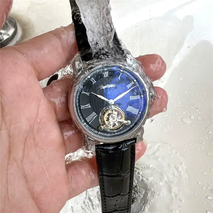 AOKULASIC Montre mécanique de luxe pour homme étanche automatique décontractée sport business tourbillon