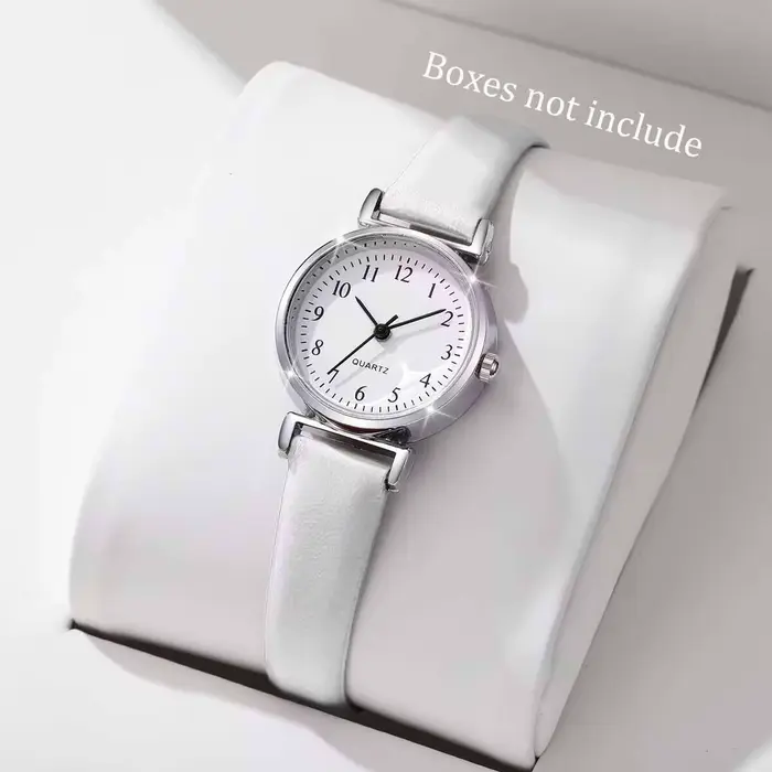 Montres pour femmes à la mode, petit cadran simple, bracelet en cuir, montre à quartz, horloge pour 