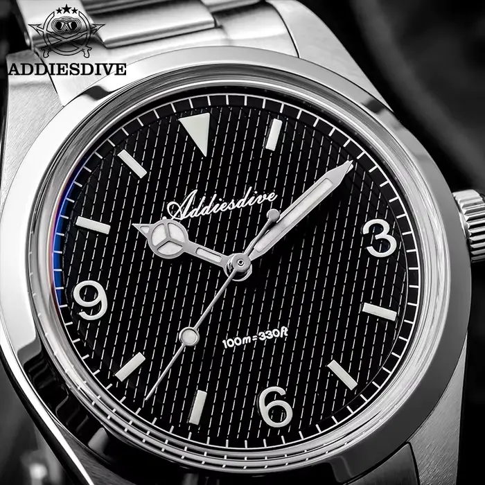 ADDIESDIVE 2025 nouvelle montre pour hommes en acier inoxydable 316L 10Bar plongée lumineuse AD2096 cadeau de luxe montre-bracelet à Quartz reloj hombre