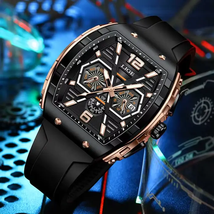 Relogio Mascul37LIGE-Montre-bracelet à quartz étanche pour homme