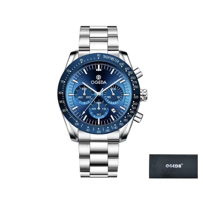 Odeda Design-Montre à Quartz pour Homme, Classique, Rétro, Étanche à 30m, dehors d'Affaires, 45mm, N