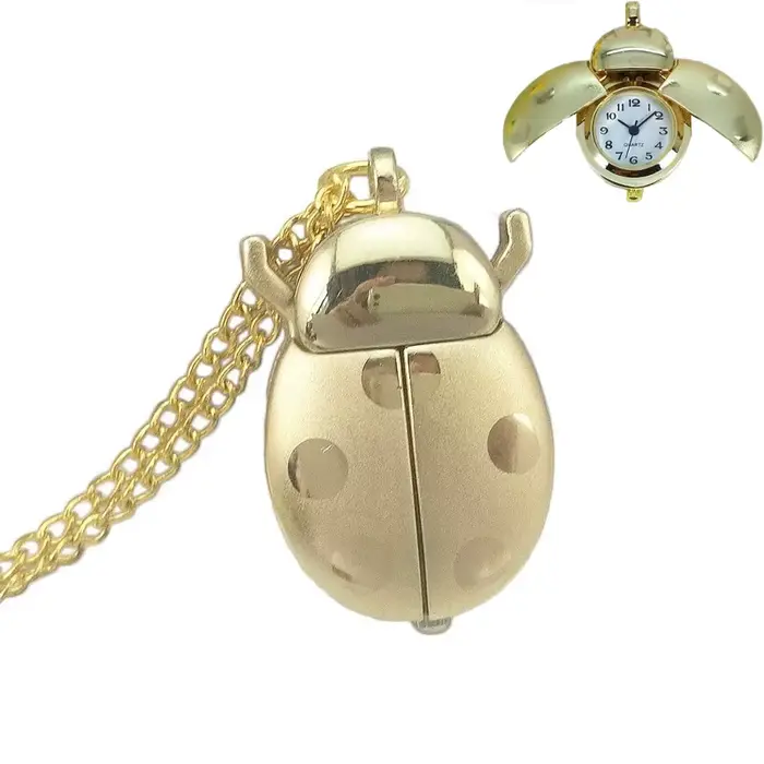 Montre de poche mini scarabée tendance