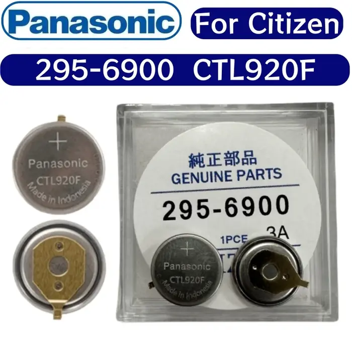 Batterie rechargeable d'origine Panasonic CTL920F 295-6900 CTL920 295-69 295 6900 pour montre Eco Drive Citizen E210 E600