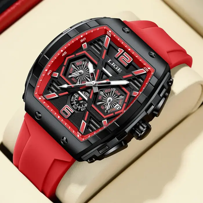 Relogio Mascul37LIGE-Montre-bracelet à quartz étanche pour homme