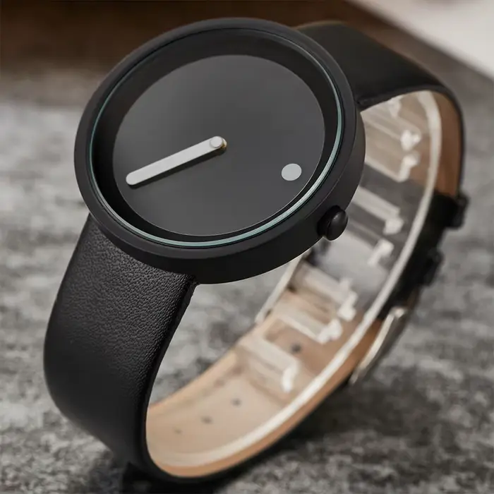Montre-bracelet en cuir pour hommes