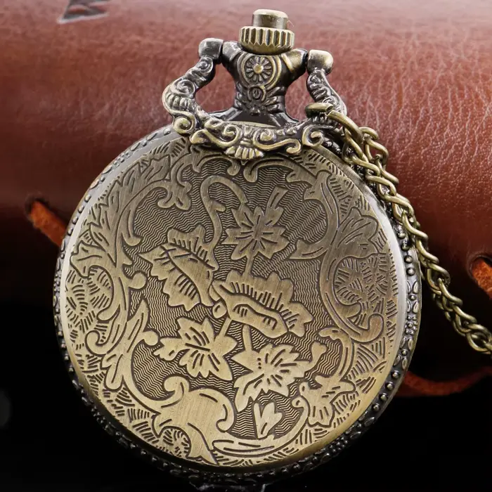 Montre de poche à Quartz en Bronze coloré hibou 3D Vintage et Steampunk pour femmes et hommes pour cadeaux d'anniversaire et de Noël