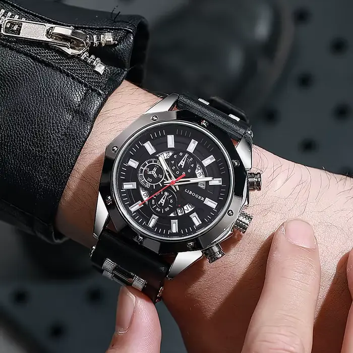 Montre à Quartz pour hommes d'affaires