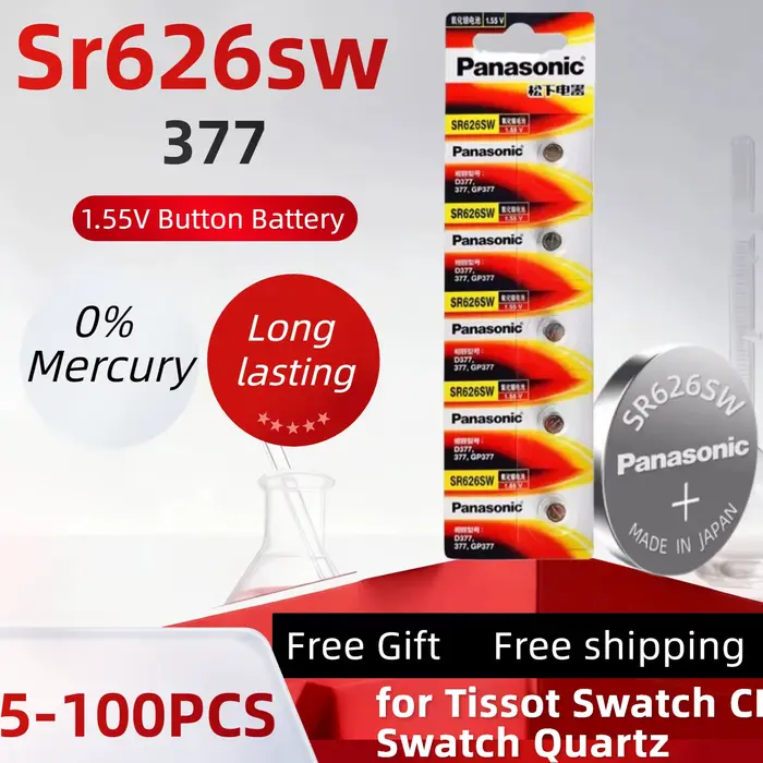 Pile de montre Panasonic Sr626sw 377 1