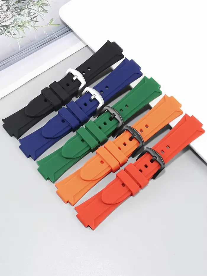 Bracelet de montre en caoutchouc de haute qualité pour Oris Aquis 7330 7740 série 24x11mm 24x12mm bracelet convexe avec diverses couleurs pour homme et femme occasions spéciales