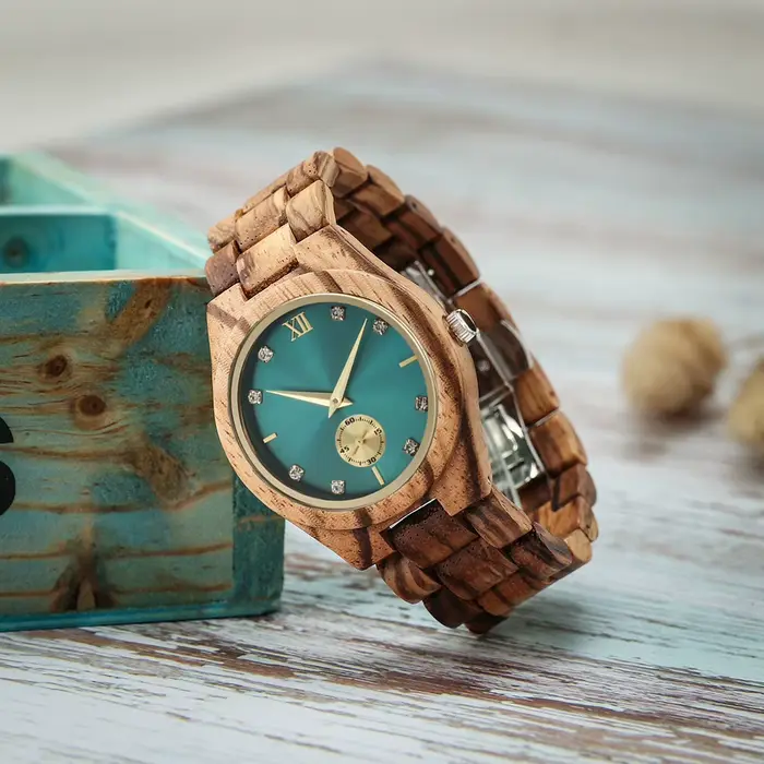 Montre-bracelet en bois pour femme
