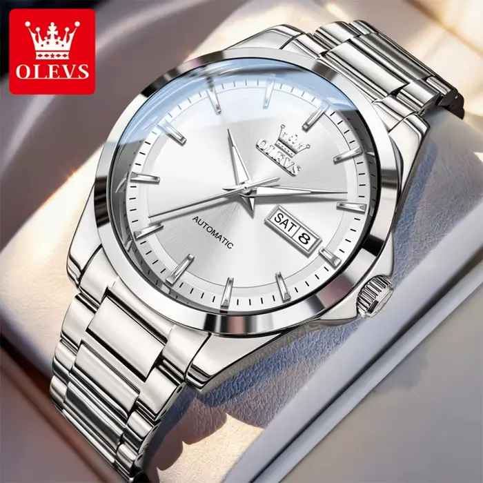 Montres OLEVS pour homme 7090, montre mécanique automatique de luxe originale, étanche, grand cadran