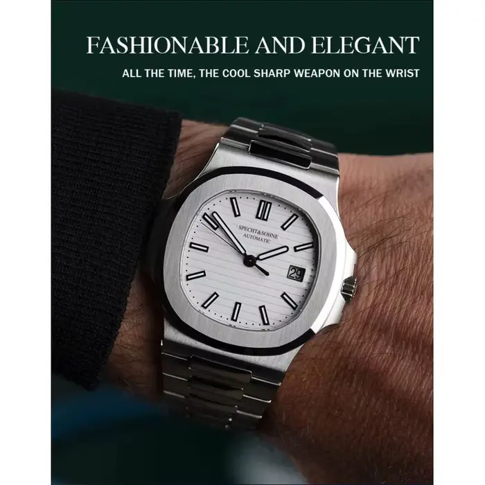 Montre de luxe Specht & Sohne automatique à remontage automatique résistante à l'eau pour homme occassions spéciales et tenues casual
