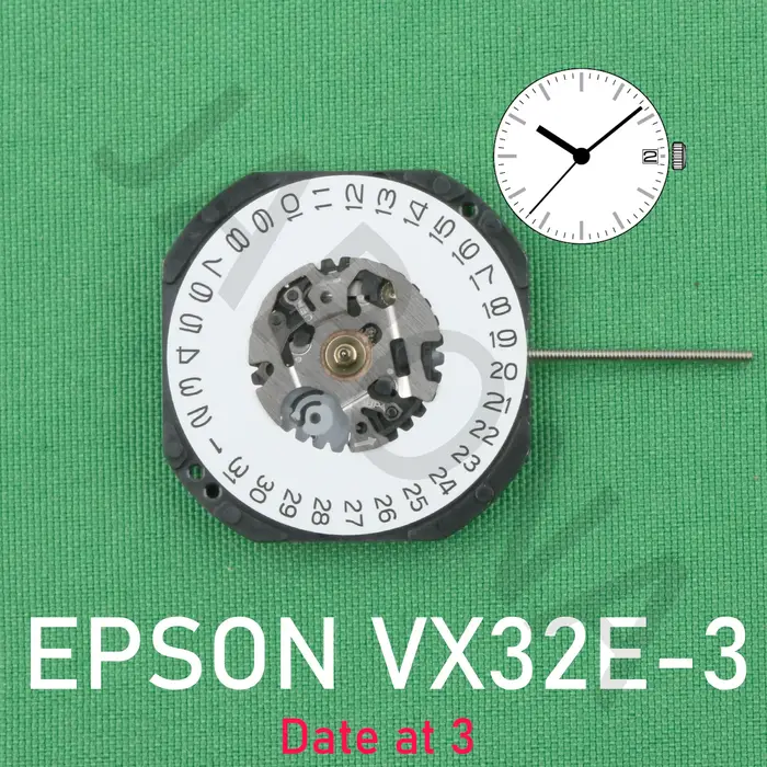 Mouvement EPSON VX32 avec date mouvement de montre mouvement japonais mouvement VX32E calendrier Dat