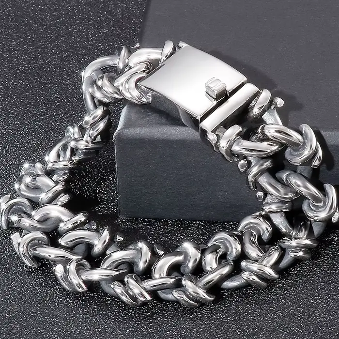 Bracelet en acier inoxydable pour hommes