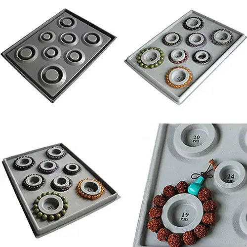 Planche de perles floquées pour bracelet et collier