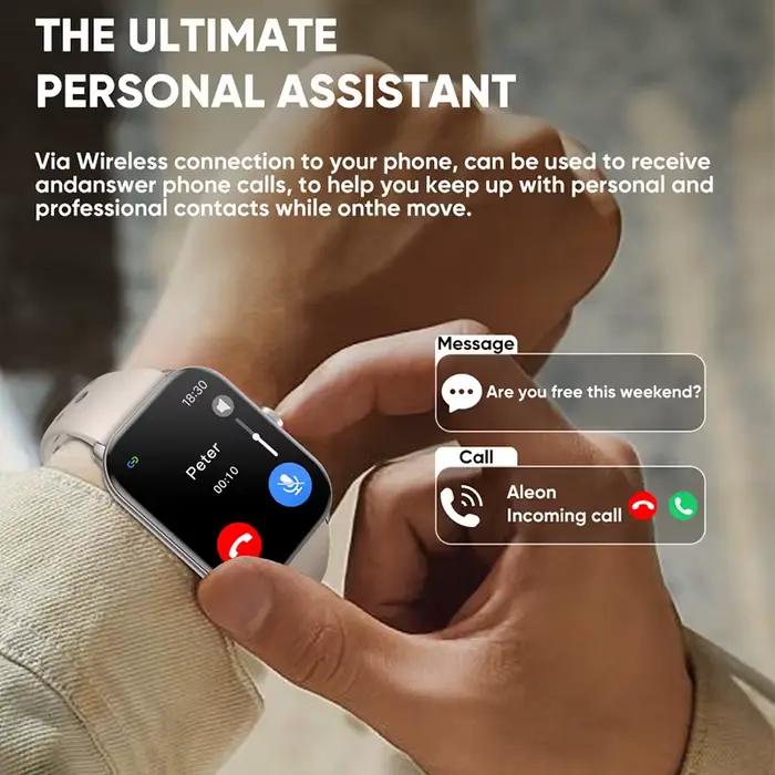 Montre connectée Boxuxing avec écran AMOLED, suivi de la santé et mode sport pour homme et femme occasions spéciales sportives et quotidiennes