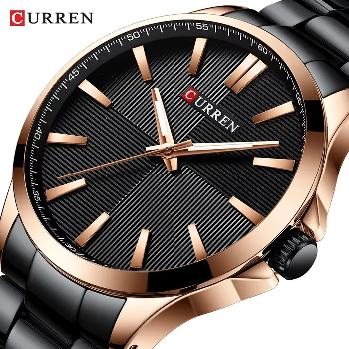 Montre homme Curren Quartz résistante à l'eau pour homme élégante et robuste pour les occasions quotidiennes et sportives