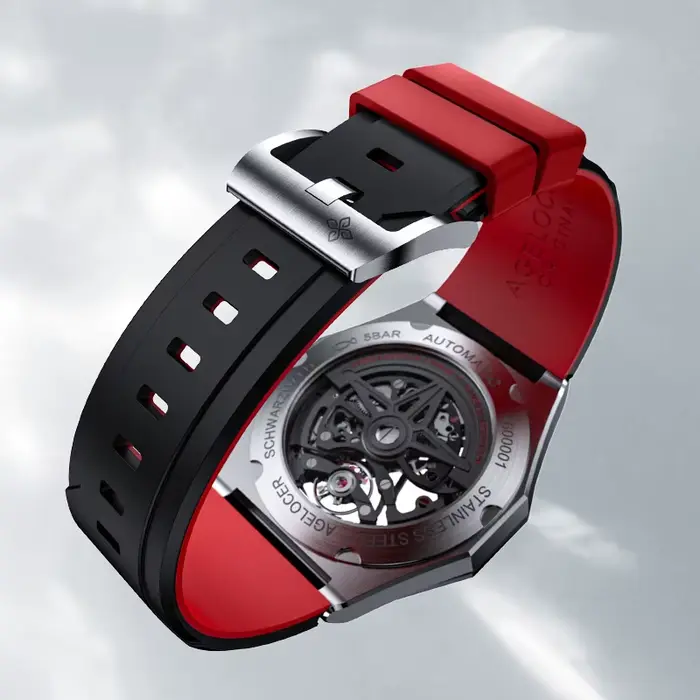 Montre AGELOCER Original Schwarzwald Montre Squelette Automatique Sportive Cadeau d'Anniversaire Occasions Spéciales Homme