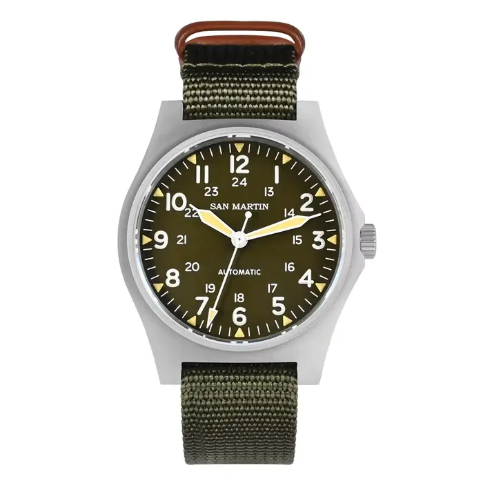 San Martin 38mm NH35 champ montres automatiques pour hommes Montre-bracelet horloge mécanique Simple