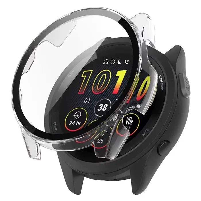 Boîtier PC + protecteur d'écran en verre pour Garmin Forerunner 165/165 Music, housse de protection à couverture complète