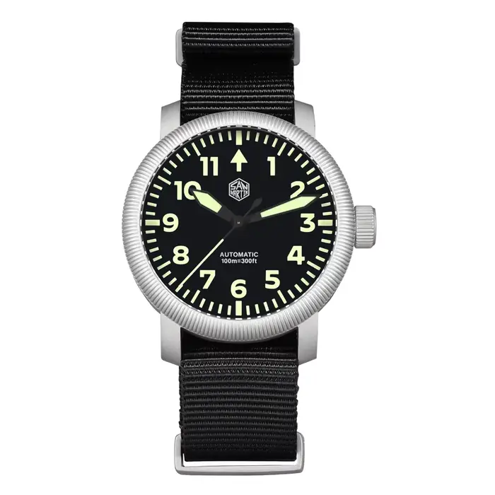 San Martin-Montre-Bracelet Mécanique Rétro pour Homme