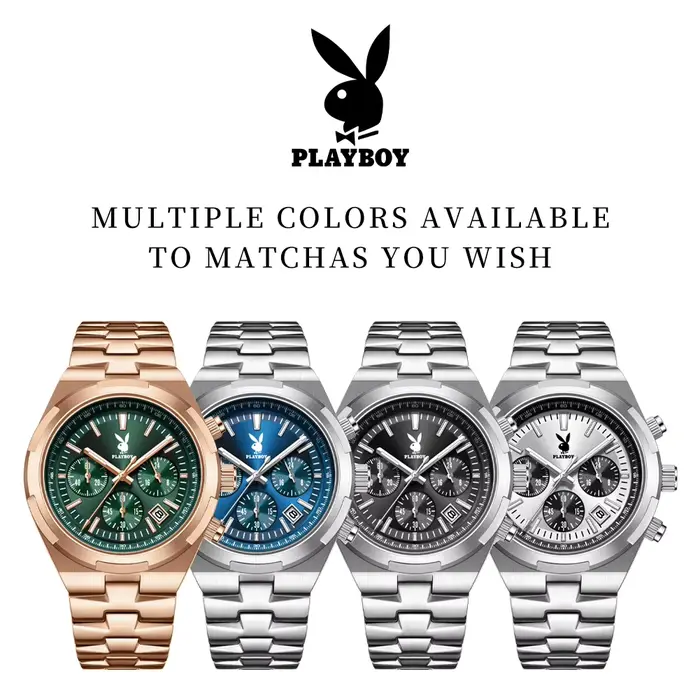 PLAYBOY 3111 – montres mécaniques multifonctions pour hommes