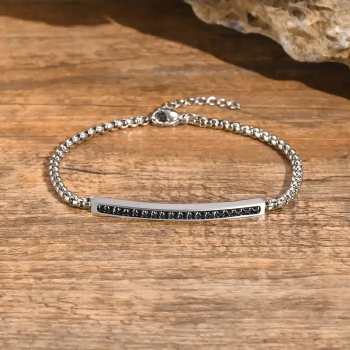 Zunderly-Bracelets de perles carrées pour hommes et femmes
