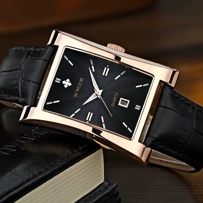 Wwoor-Montres-bracelets étanches pour hommes d'affaires