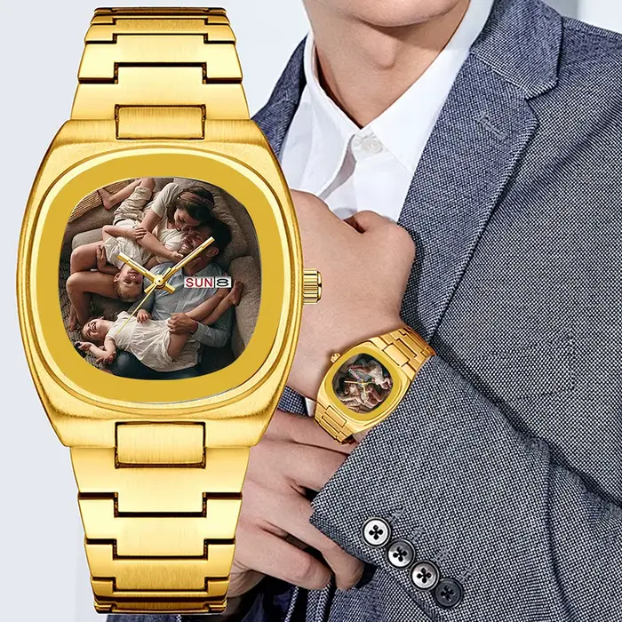 Montre Personnalisable à Quartz Professionnelle et Décontractée Pour Homme Occasions Spéciales