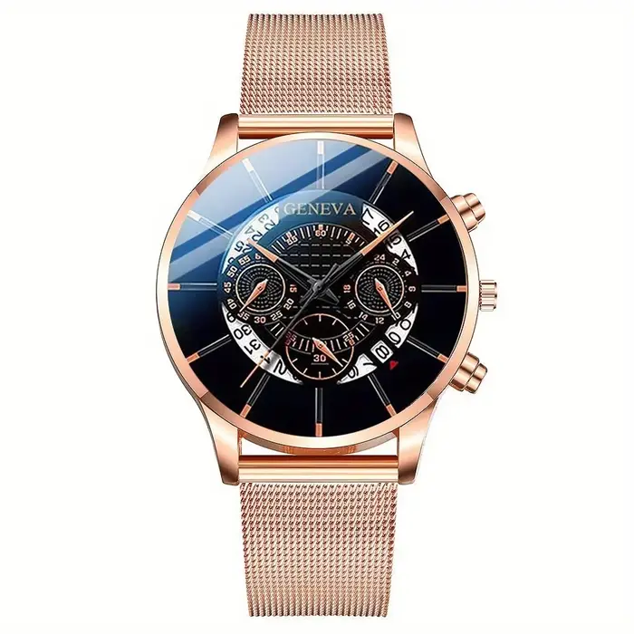Montre d'affaires simple et élégante pour homme, montre populaire, affichage du calendrier, alliage
