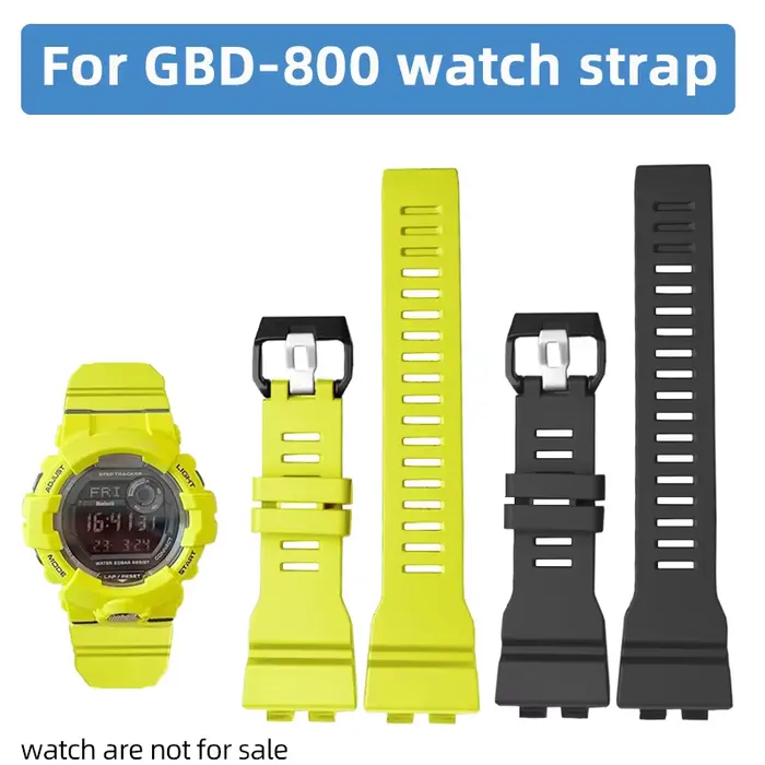 Pour Casio g-shock 5554 GBD-800 GBD-800-2/-7 GBA-800 GBA-800uc 3464 bracelet de montre Multi couleur noire