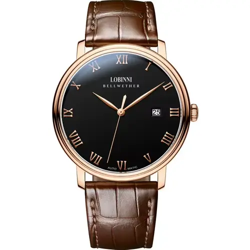 LOBINSettlement-Montres Automatiques de Luxe pour Homme, Montre-Bracelet Mécanique Étanche, Ultra-Mi