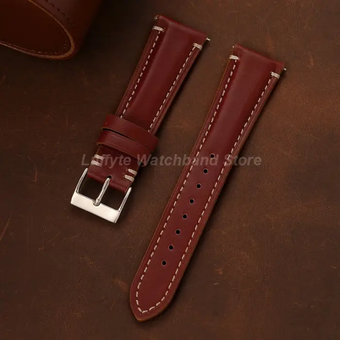 Bracelet de montre vintage en cuir véritable 20mm 22mm pour hommes et femmes accessoire élégant pour occasions spéciales polyvalent robuste et durable