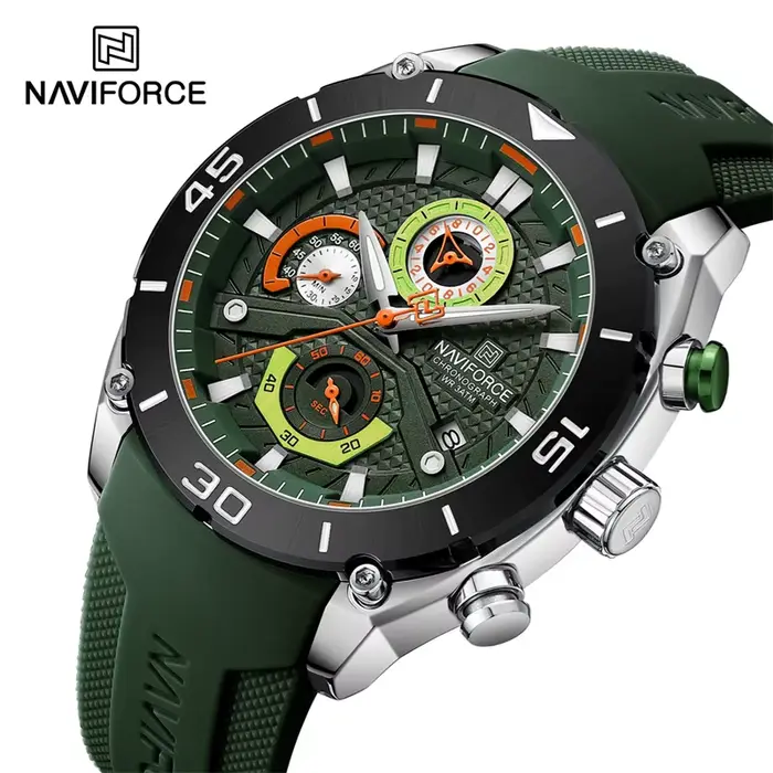 NAVIFORCE montre de Sport pour hommes montre-bracelet à Quartz étanche chronographe horloge militaire avec lumineux Reloj Hombre cadeau masculin 2024
