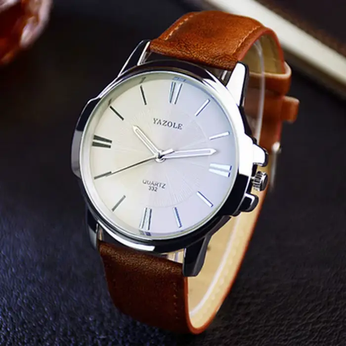 Nouveau YAZOLE hommes montres haut de gamme de luxe montre en verre bleu hommes montre étanche en cu