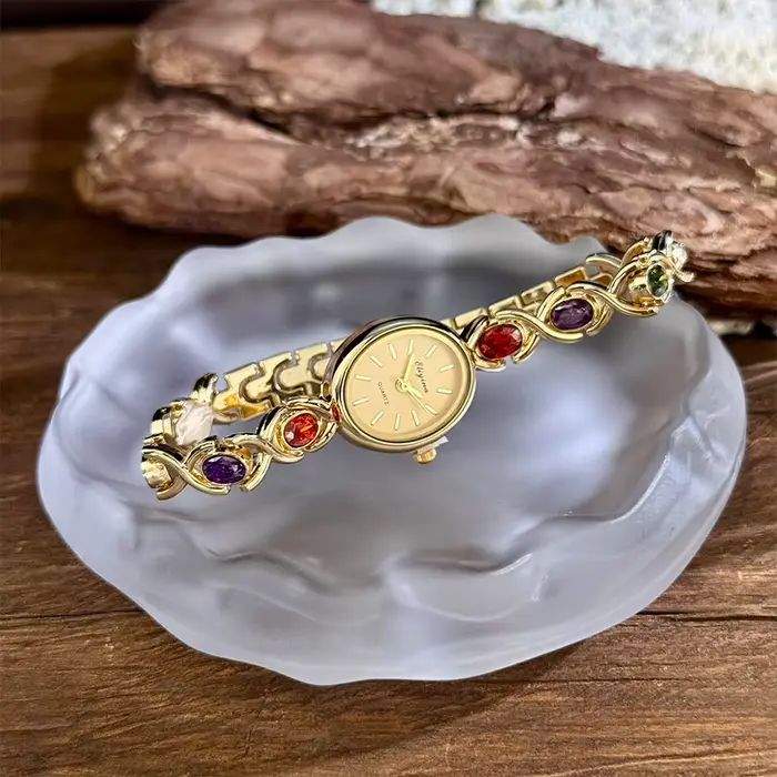 Montre à Quartz arc-en-ciel pour femmes